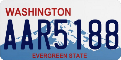 WA license plate AAR5188