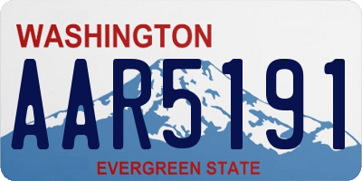 WA license plate AAR5191