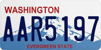 WA license plate AAR5197