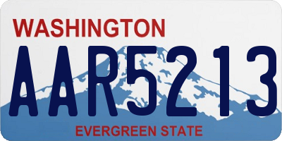 WA license plate AAR5213