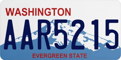 WA license plate AAR5215