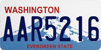 WA license plate AAR5216