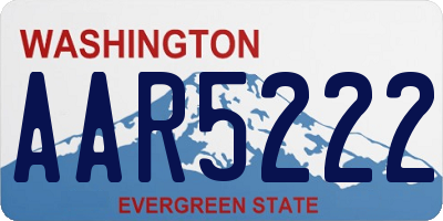 WA license plate AAR5222