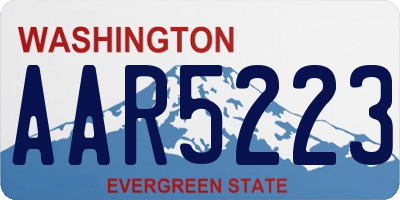 WA license plate AAR5223