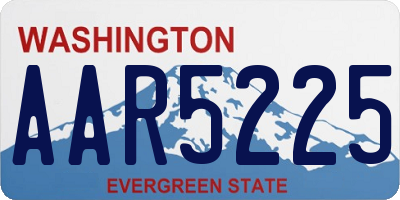 WA license plate AAR5225