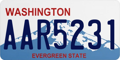 WA license plate AAR5231