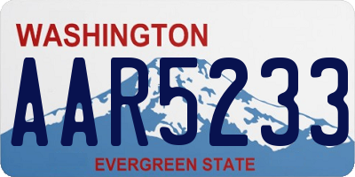 WA license plate AAR5233
