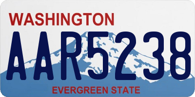 WA license plate AAR5238