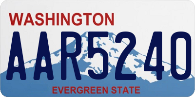WA license plate AAR5240