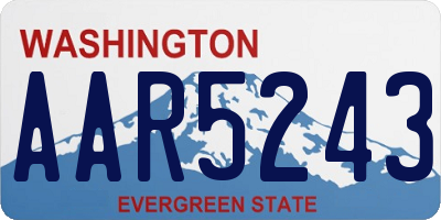 WA license plate AAR5243