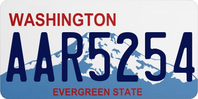 WA license plate AAR5254