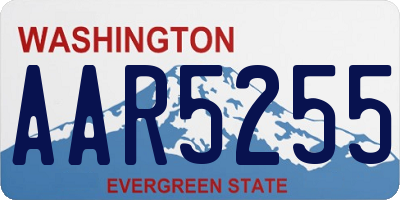 WA license plate AAR5255