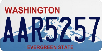WA license plate AAR5257