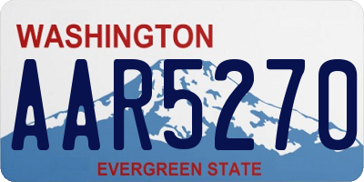 WA license plate AAR5270