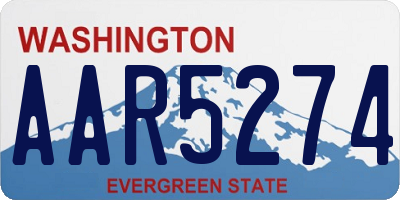 WA license plate AAR5274