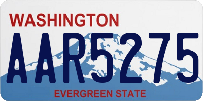 WA license plate AAR5275