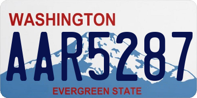 WA license plate AAR5287