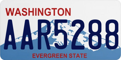 WA license plate AAR5288