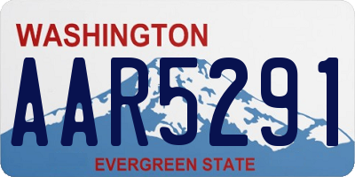 WA license plate AAR5291