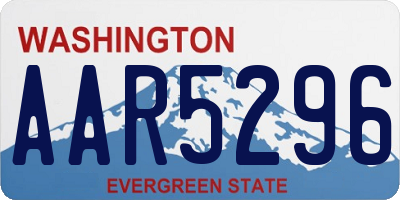 WA license plate AAR5296
