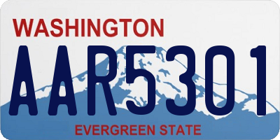 WA license plate AAR5301
