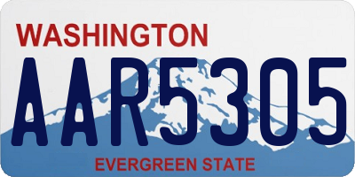 WA license plate AAR5305