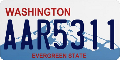 WA license plate AAR5311