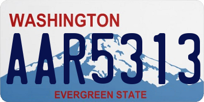 WA license plate AAR5313