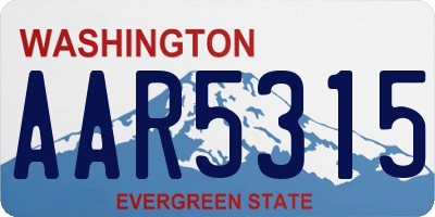 WA license plate AAR5315