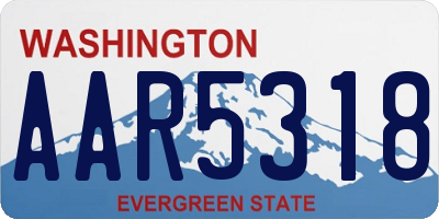 WA license plate AAR5318