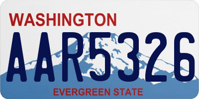 WA license plate AAR5326