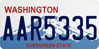 WA license plate AAR5335