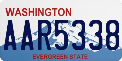 WA license plate AAR5338