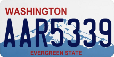 WA license plate AAR5339