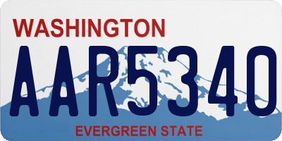 WA license plate AAR5340