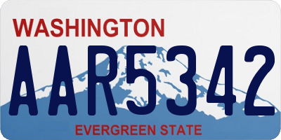 WA license plate AAR5342