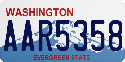 WA license plate AAR5358