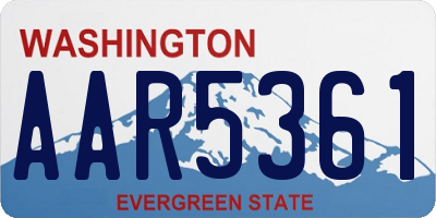 WA license plate AAR5361