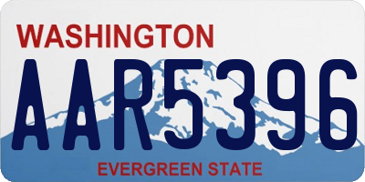 WA license plate AAR5396