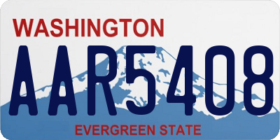 WA license plate AAR5408