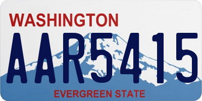 WA license plate AAR5415