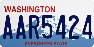 WA license plate AAR5424