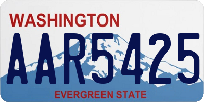 WA license plate AAR5425