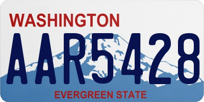 WA license plate AAR5428