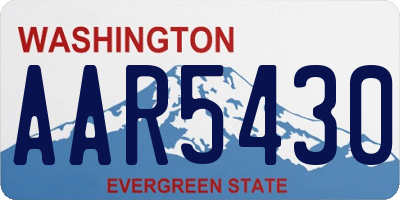 WA license plate AAR5430