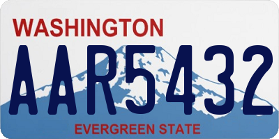 WA license plate AAR5432