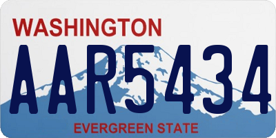 WA license plate AAR5434