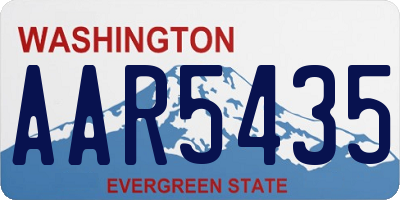 WA license plate AAR5435