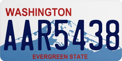 WA license plate AAR5438