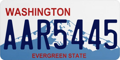 WA license plate AAR5445